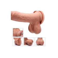 Shop 7 Inch Realistic Texture Silicone dildo Sex Toys In Tonk