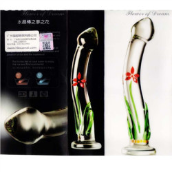 Flower Crystal Glass Dildo Sex Toy
