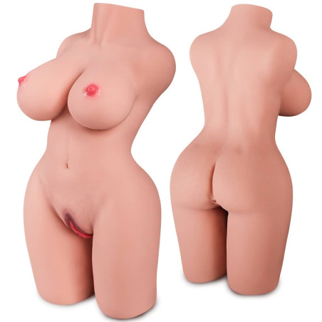 3 Fit Half Body Sex Doll For Breast with Pussy & Anal Solid Silicone Doll
