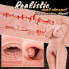 3 Fit Half Body Sex Doll For Breast with Pussy & Anal Solid Silicone Doll