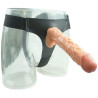 10 Inch Harness Strap on Cock Realistic Flesh Large Dildo Flexible Penis with Powerful Suction Cup for Lesbian Couples