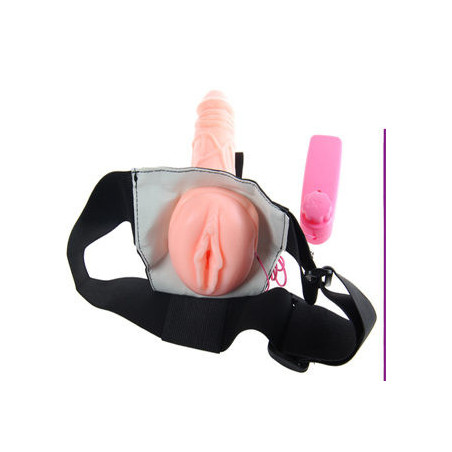 Strapon Dildo Vibrating With Attached Vagina