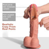 Dual Layer Silicone Realistic Dildo With Suction Cup