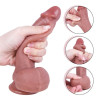 Dual-Layer Liquid Silicone Foreskin Dildo Suction Cup